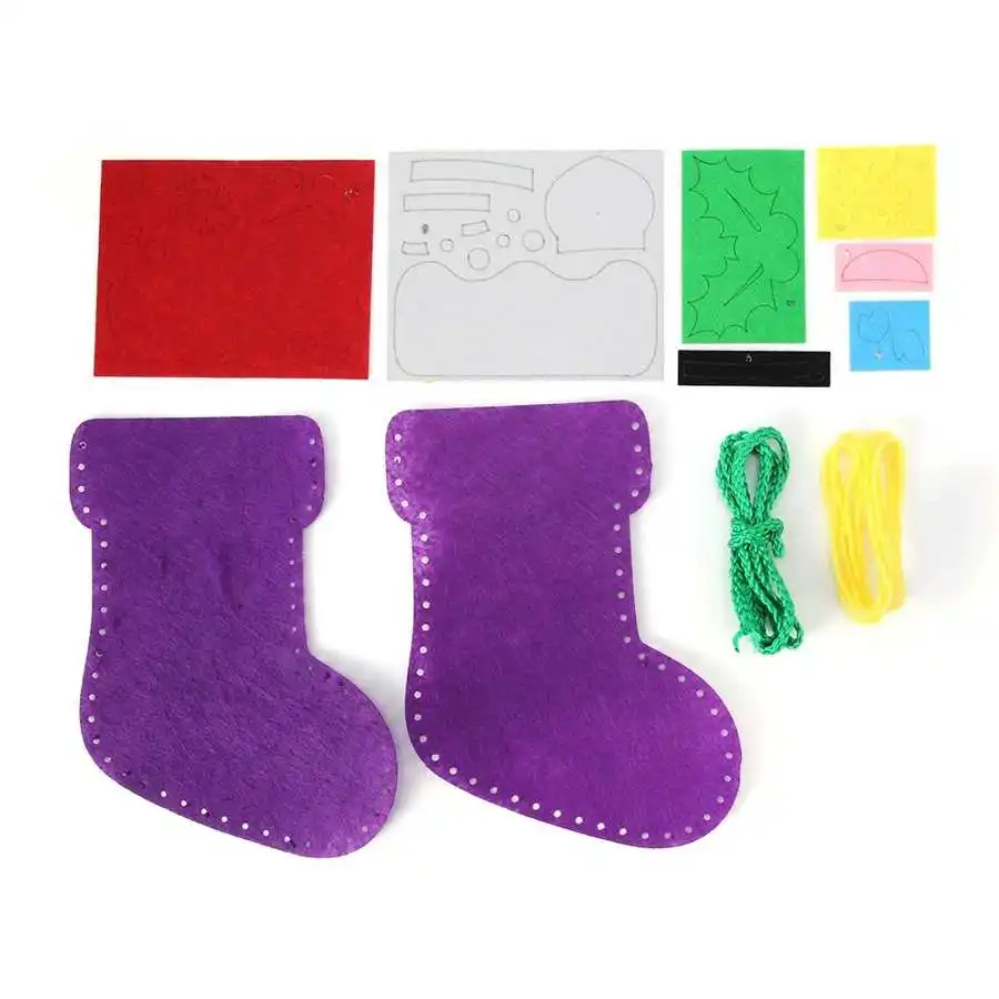 Декоративное украшение для рождественской елки желтое + оранжевое фиолетовое