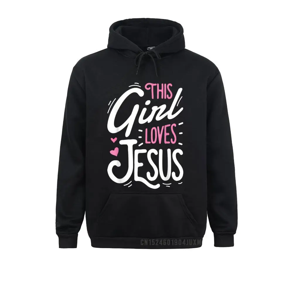 This Girl Loves Jesus Hooded Christian Women Faith Tee Gift Manga New Arrival Sweatshirts Hoodies Men Sportswears Autumn