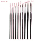 Кисть для гуаши с беличьей шерстью, кисточка для акварели светильник й головкой, для масляной живописи, акриловая ручка, для хранения воды, черный стержень