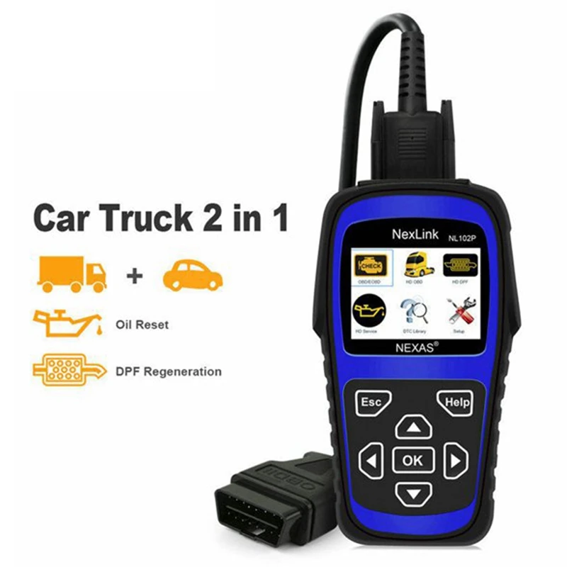 

Nexas Nl102P Heavy Duty Truck Diagnostic Scanner Car Code Reader Dpf Oilreset