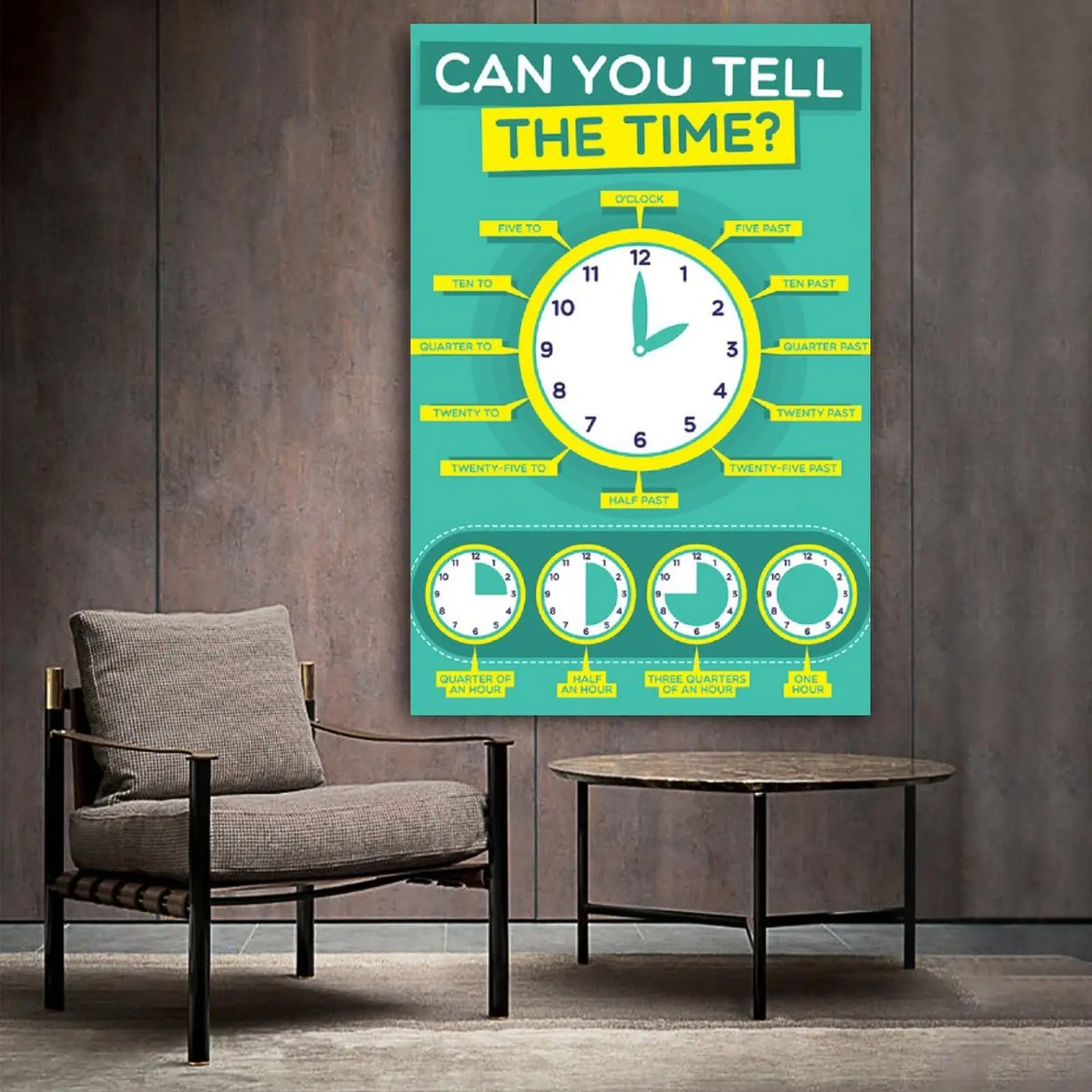 Можете ли вы сказать время обучающий холст художественный плакат и Настенная
