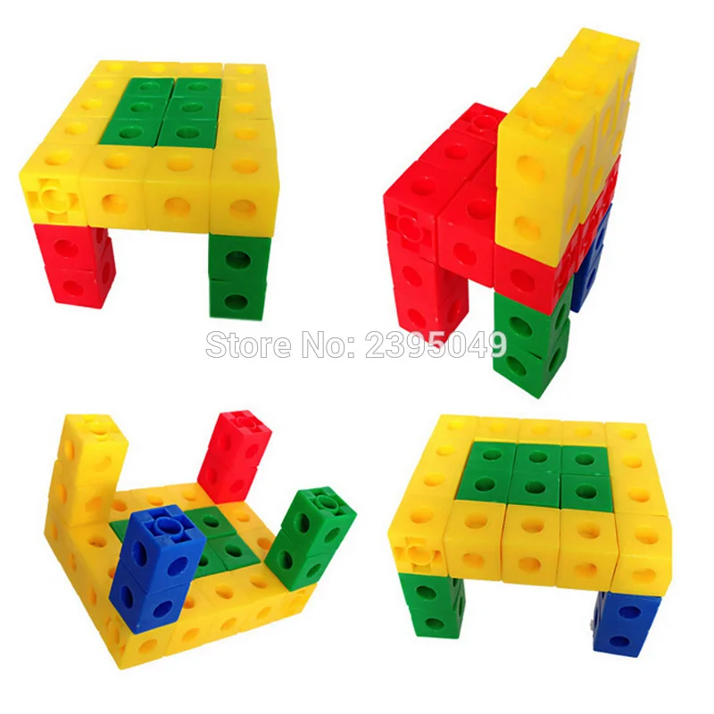 

110 Pcs Children Educational Toys Montessori Early Education Building Puzzle Solid Puzzle Plastic Plot Assembled Building Toys