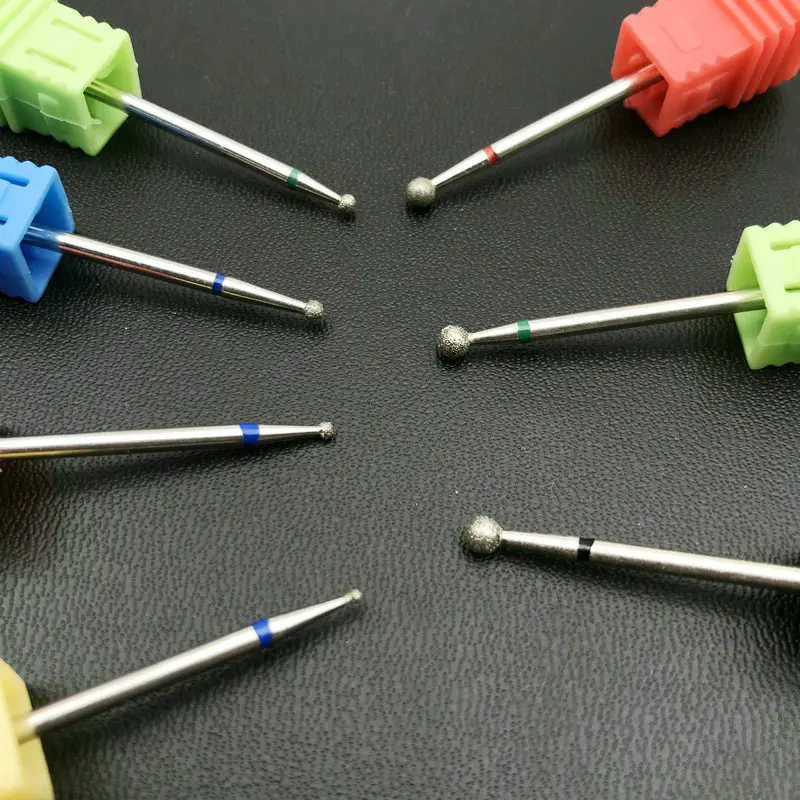 5 шт. головки сферической формы алмазные фрезы для маникюра биты ротационный