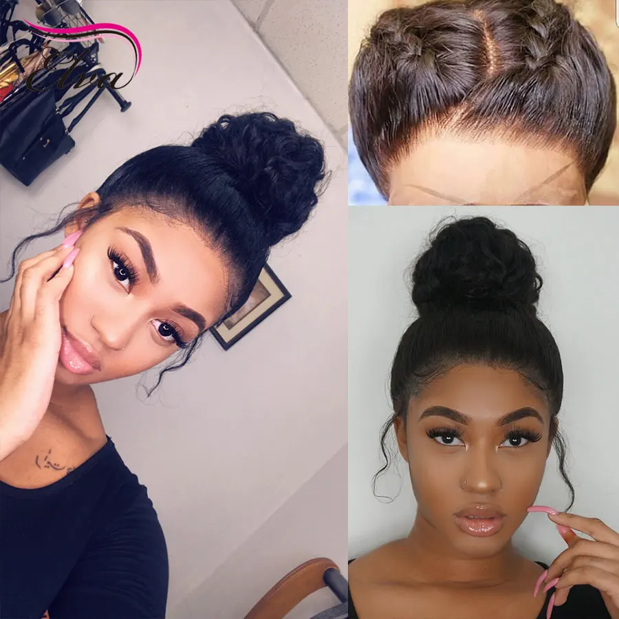 Elva Hair 13х6 парики из человеческих волос на фронте шнурка 150% бразильские волосы Remy с