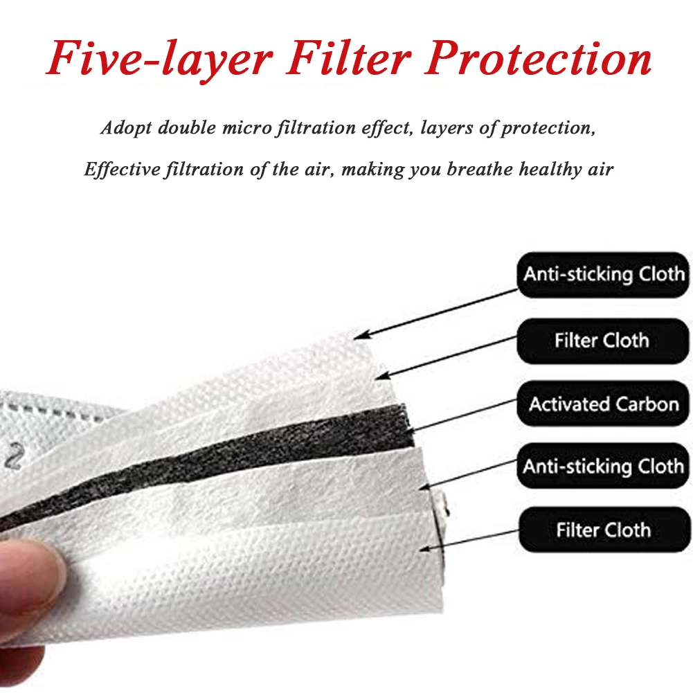 Унисекс PM2.5 маска с активированным углем фильтр дыхательным клапаном черная