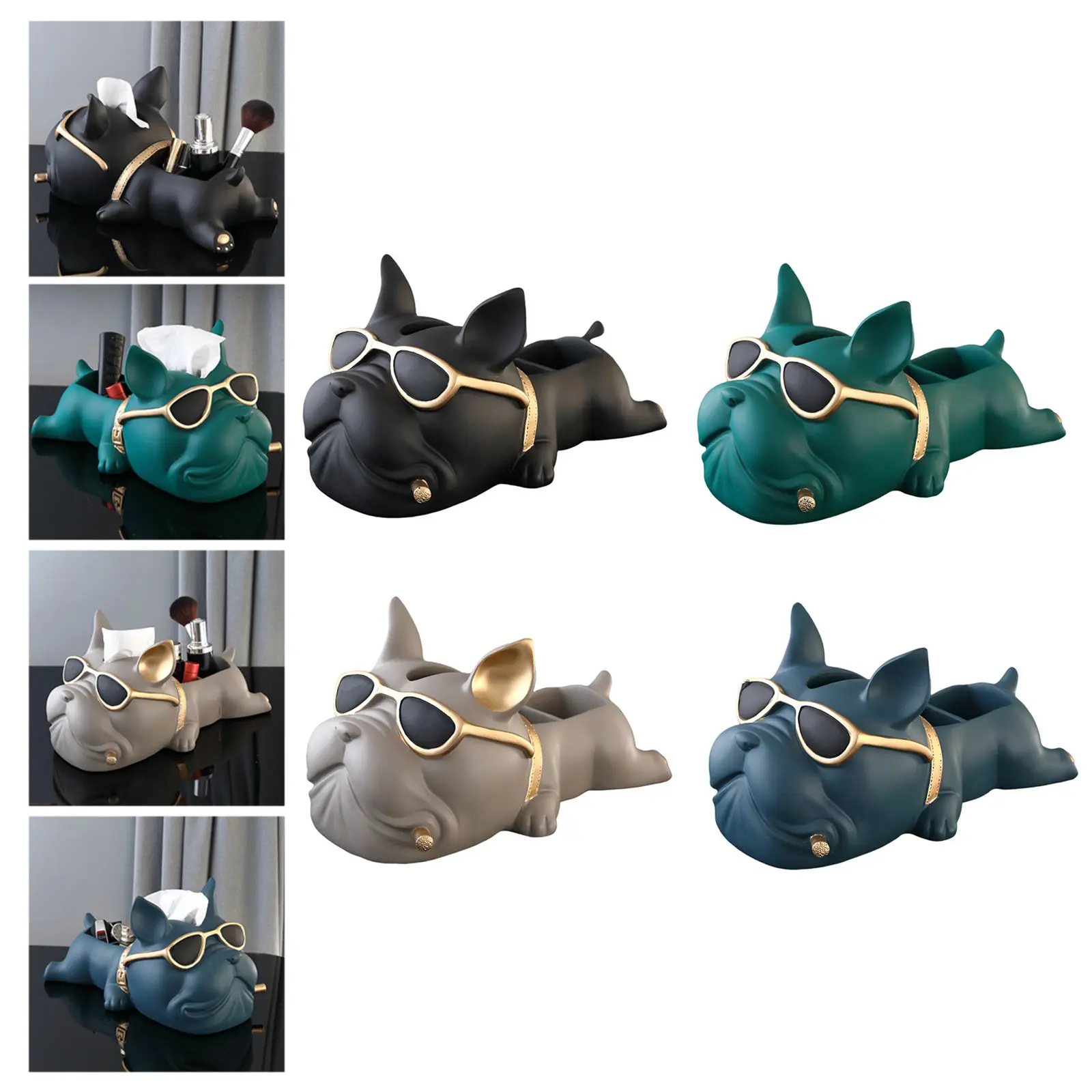 

Контейнер для хранения, Статуэтка из искусственной смолы, держатель для салфеток, квадратная тканевая Крышка для рабочего стола, аксессуар...