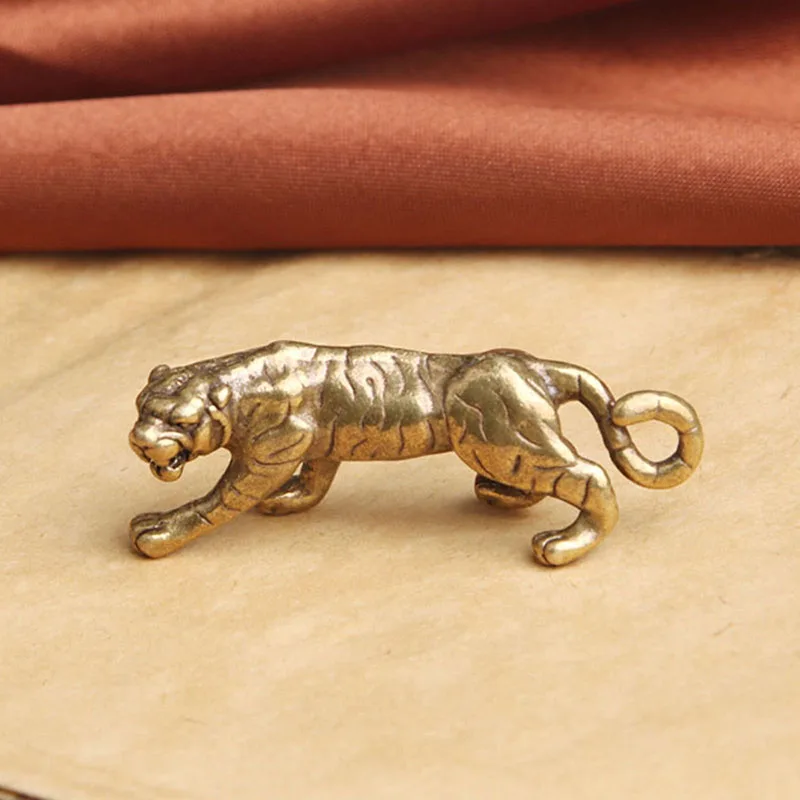 

Ornament Brass Tiger Chinese Culture Chinese Zodiac Mini Year of The Tiger 2022 New Year Home Decoration Ornament Lucky Gifts