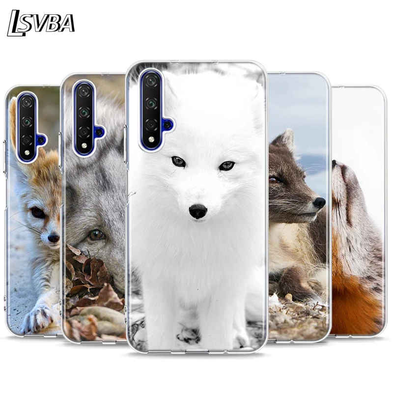 

Cute Arctic fox Silicone Cover For Honor 20 20S 20E 8 8A Prime 8X MAX 8C 8S 7A 7C 7S Pro Phone Case