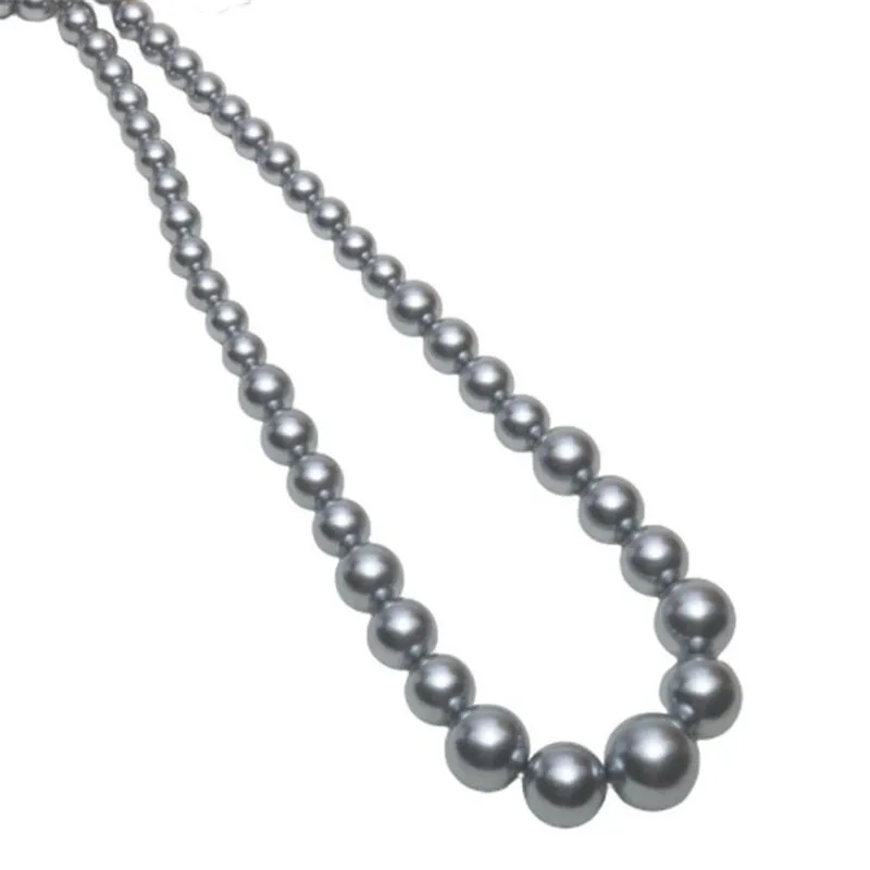

Natural Shell Pearl Necklace Imitation Pearl Necklace 6-16mm Tower Size Beads Women's Wedding Necklace Give Mother Best Gift
