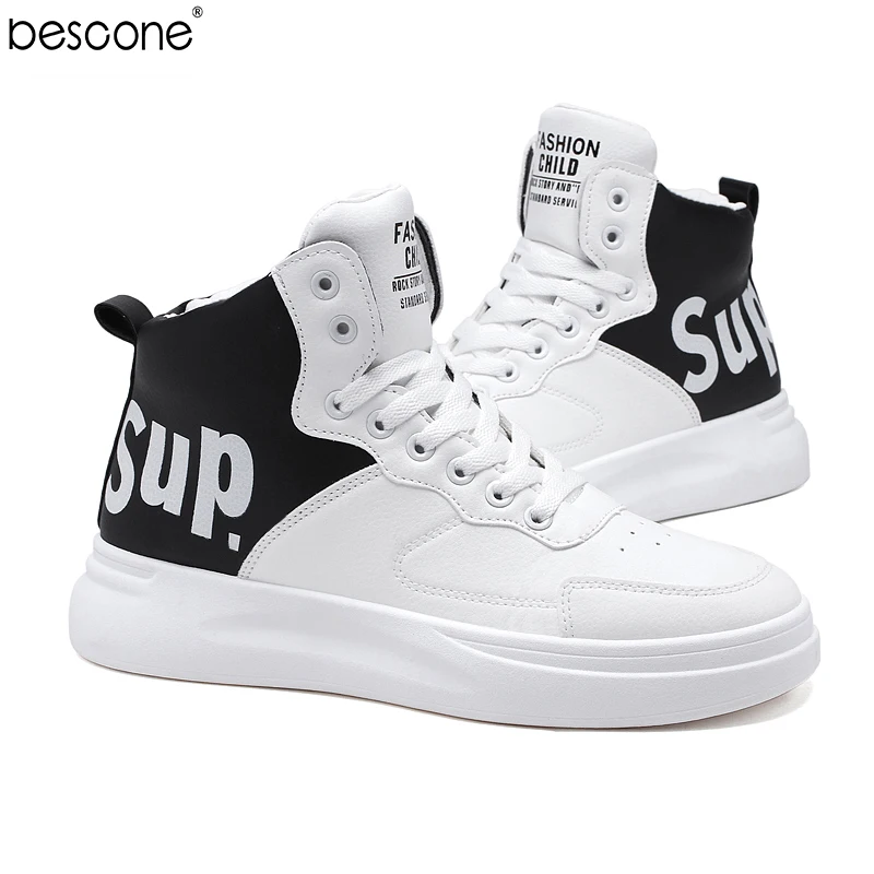 BESCONE/модные мужские высокие кроссовки классическая удобная повседневная обувь