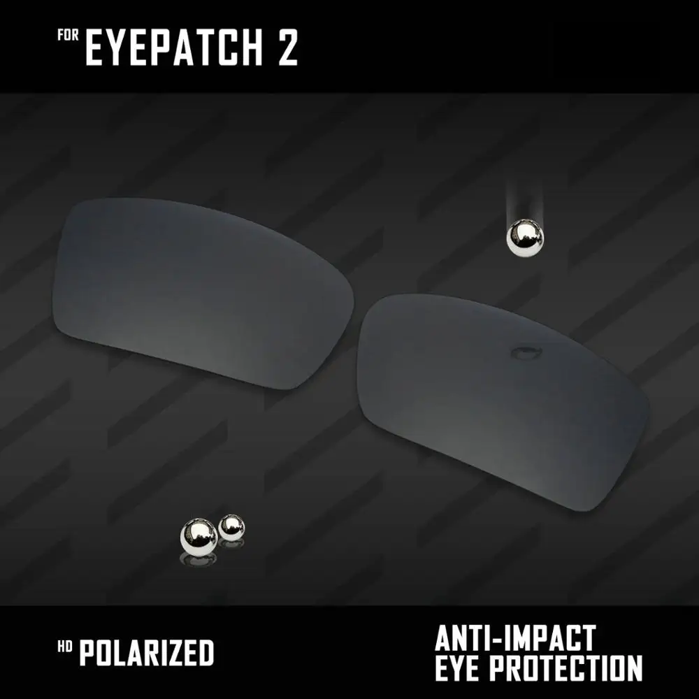 2 пары поляризованных солнцезащитных очков OOWLIT Сменные линзы для Oakley 2-черные и