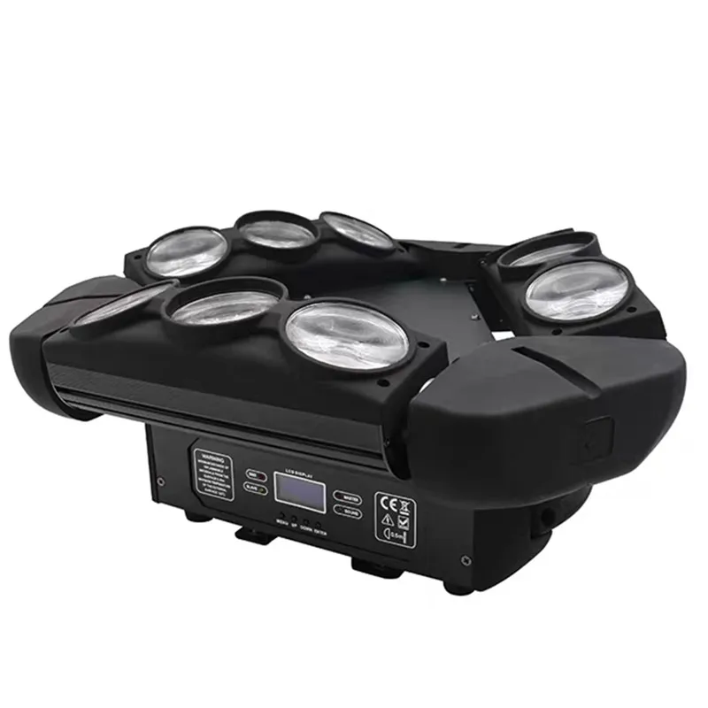 Светодиодная Подвижная головка паука с девятью глазами вращающийся лазерный луч