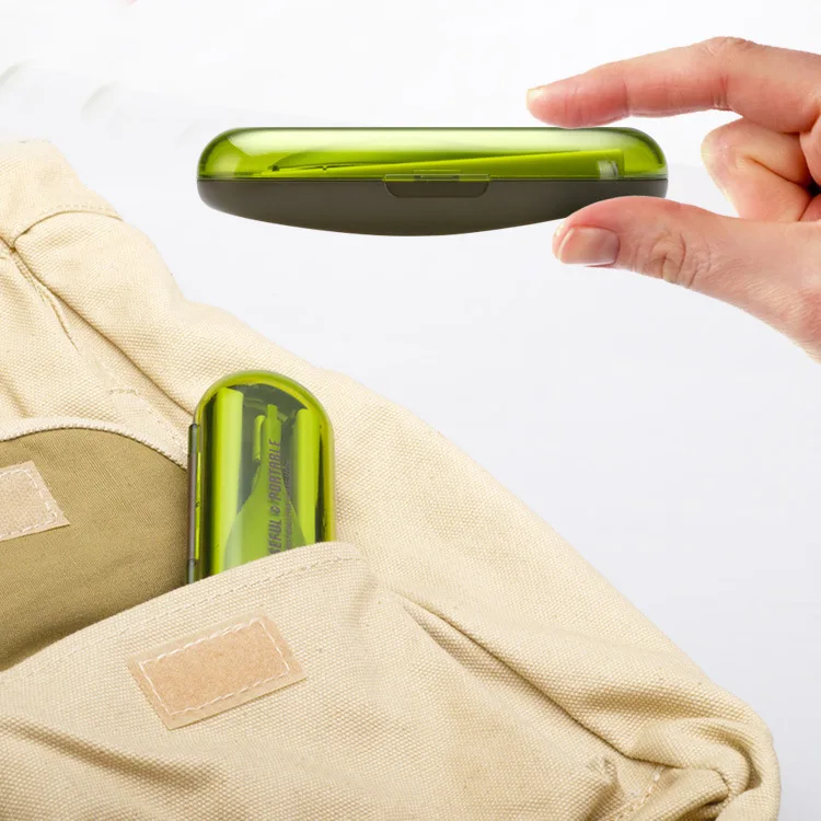 Горячая Распродажа набор из трех предметов портативная посуда со складной