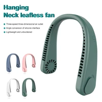 portable neck fan rechargeable portable headphone design wearable neckband fan 3 level air flow for%ef%bc%8coutdoor sports and office