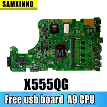 Akemy For Asus A555Q X555QG X555BP X555B laptop motherboard A9 CPU CPU 8GB RAM 2GB graphic Mainboard