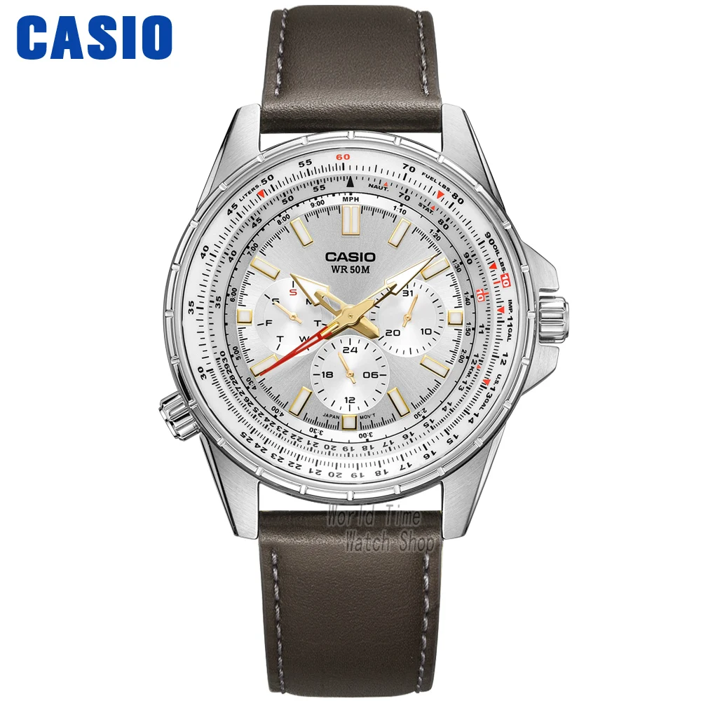 MTPSW320L7A Casio Часы летные часы Мужские лучший бренд класса люкс набор кварцевые мужские часы 50 м водонепроницаемые спортивные военные часы светящиеся мужские часы relogio masculino reloj hombre erkek kol saati montre homme - Цвет: MTPSW320L7A