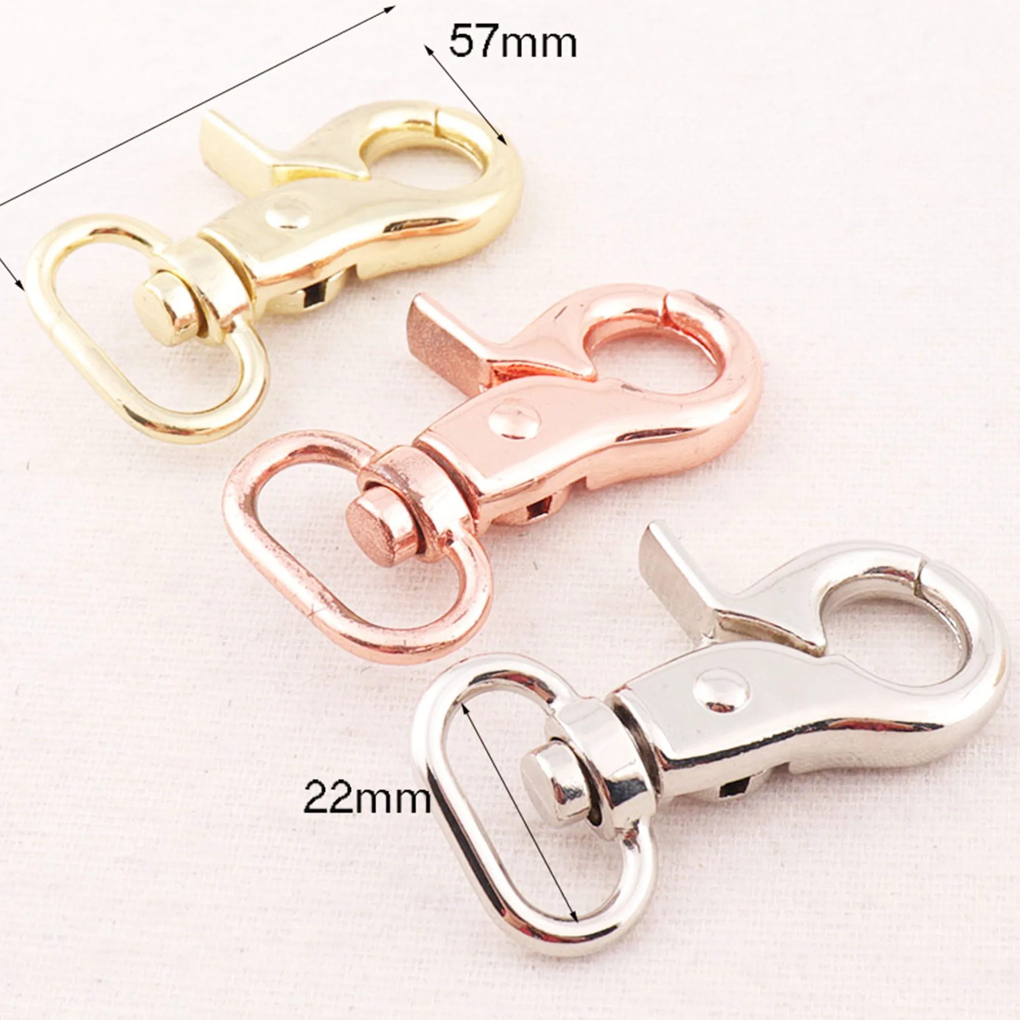 Поворотный замок карабин застежки 4 шт. розовое золото/серебро/золото сумка