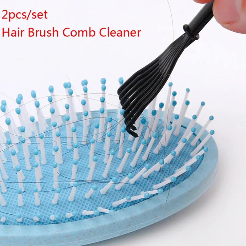 

2Pcs/set Plastic Comb Cleaner Tool Drop Shipping New Arrival Comb Hair Brush Cleaner Cleaning Remover Embedded