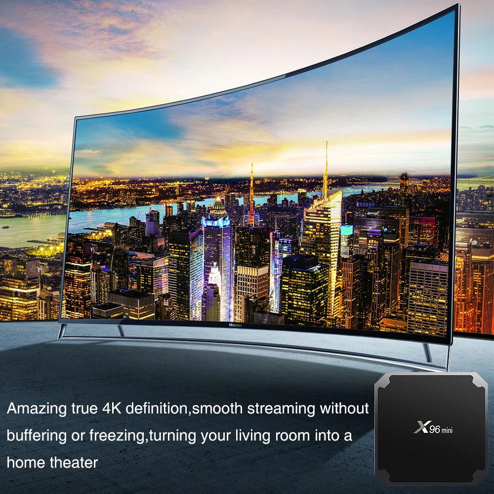 10pcs X96 mini Smart Android 9.0 TV Box Amlogic S905W Quad Core 3D 1080P 4K Media Player 2.4G Wifi Google Set Top Box X96MINI