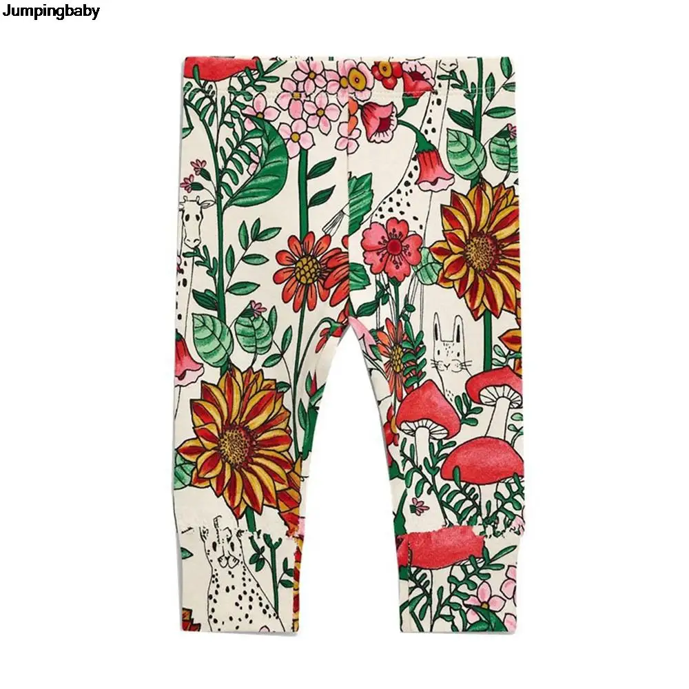

2021 Girls Leggings Floral Children Clothes Pants Girl Leggins Cotton Spring Tights Legging Kids Spodnie Roupa Infantil Menina