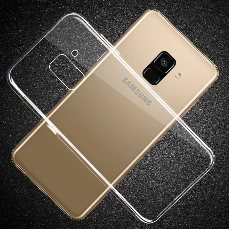 Прозрачный силиконовый чехол для телефона Samsung Galaxy J4 J6 J7 J8 2018 Plus Prime мягкий из ТПУ с