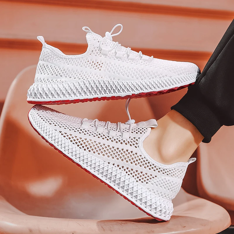 2021 Light Sneakers Tennis Sport Masculino Zapatillas Hombre Large size 44 Men Shoes Lace-up Comfortable Breathable Walking Shoe