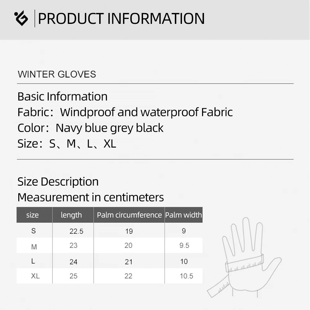 

Winter Warm Cycling Gloves Fitness High-quality Men Women Windproof Bike Motorcycle Fishing Gloves Full Finger Touchscreen Ski