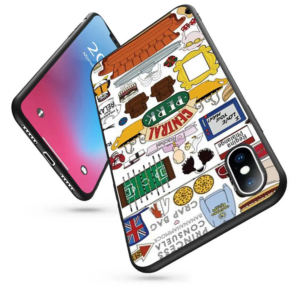 Coque Friends чехлы для телефонов iPhone 11 Pro Max X XR XS SE 5S 6 7 8 6S Plus силиконовый чехол Telefoon Hoesjes |