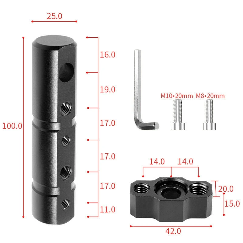 

Motorcycle Headlight Mounting Bracket Holder Mirror Code Extension 8MM/10MM