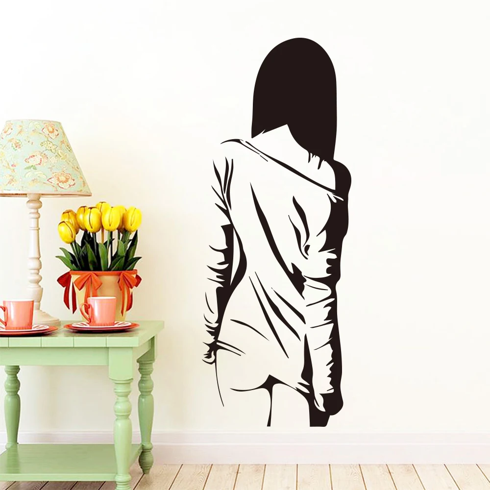 Большой сексуальный настенный стикер для девушки аксессуары украшения комнаты