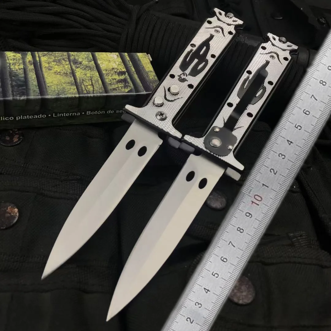 

America 56HRC Folding Knife New Stainless Steel Survival Tactical Knife AUTO EDC Rescue Tools Camping Hunting Knife Pocket Knife