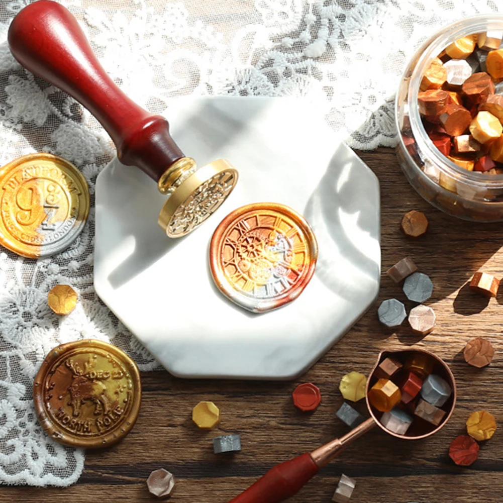 Печать для восковой печи в стиле ретро палочка печати деревянная ручка ложка