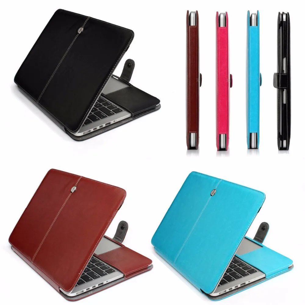 Модный чехол из искусственной кожи для ноутбука Apple Macbook Pro Air Retina 11 12 13 15 дюймов