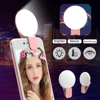 hot sales clip on round universal led mobile phone selfie photography flash fill light