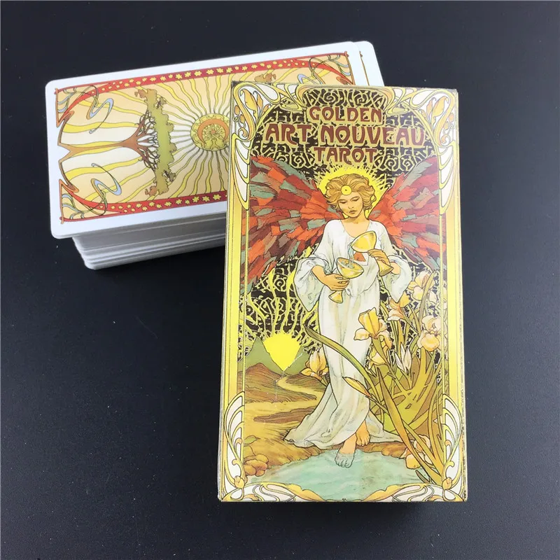 Новые золотые карты в стиле модерн Карты Таро и гид-бук игральные для вечерние