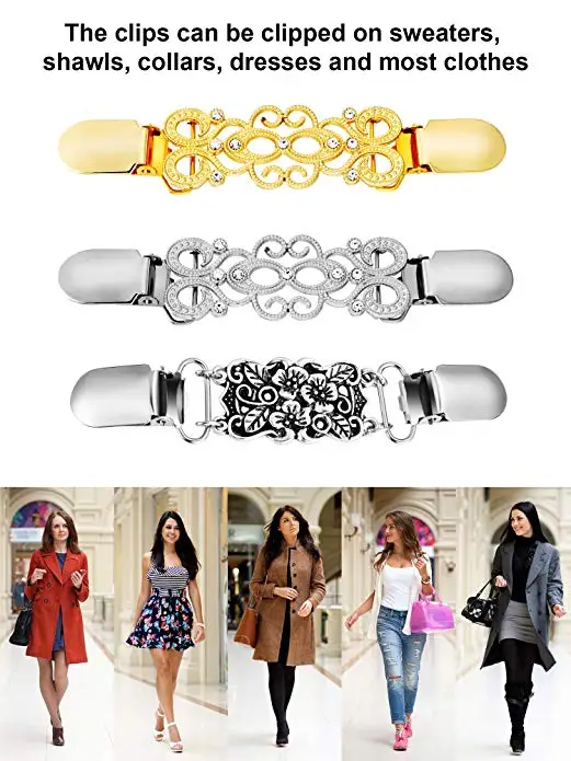 ASHMITA свитер шаль клипсы платья кардиган воротник брошь застежка винтажные