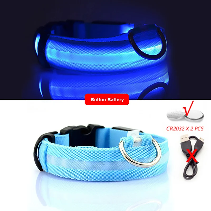 Светодиодный ошейник для собак USB зарядка избежания потери автомобильной аварии