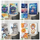 HUACAN 5D DIY Алмазная картина кошка специальная форма рукоделие Алмазная вышивка животные Стразы мозаика домашний декор