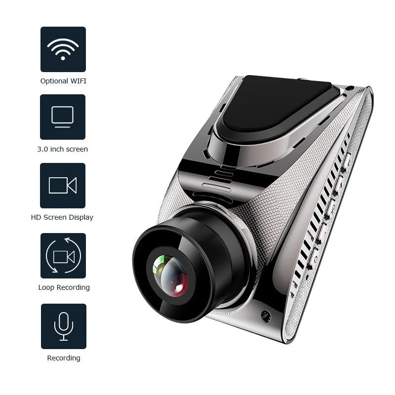 Dash Cam Full HD 1080P автомобильная камера Dashcam Вертикальная 3,0 дюймов ips сенсорный экран Автомобильный видеорегистратор с функцией ночного видения регистратор g-сенсор парковка WDR