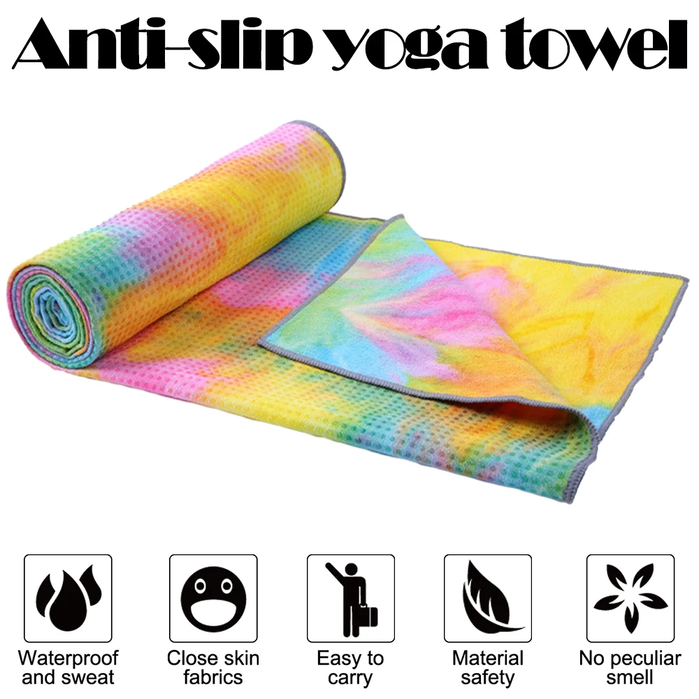 Нескользящий коврик для йоги пот полотенце одеяло пилатеса спорта фитнеса
