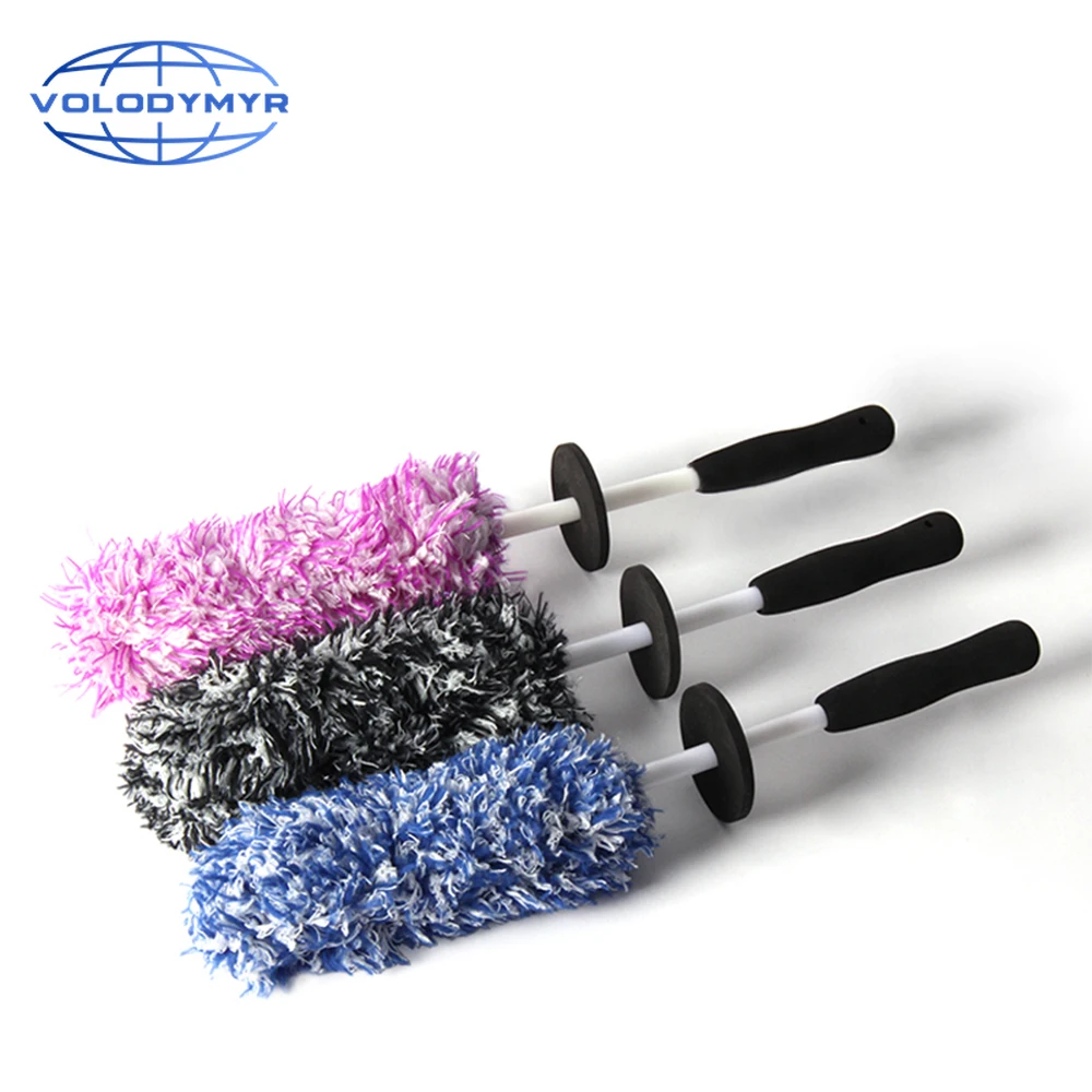 

Volodymyr Rim Cleaning Brush Car Wash Beauty Microfiber Rim Wheel Detailing Brush Car Upgraded Version Lengthened Auto Clean