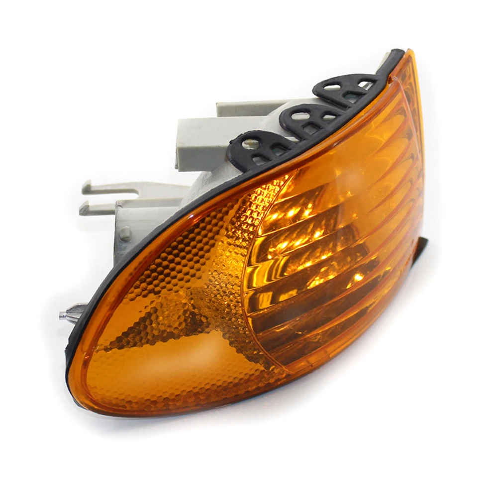 

Car Front Corner Lights Turn Signals Amber Lens Front Turn Signal Indicator with Bulbs Left Right for BMW E38 1999-2001