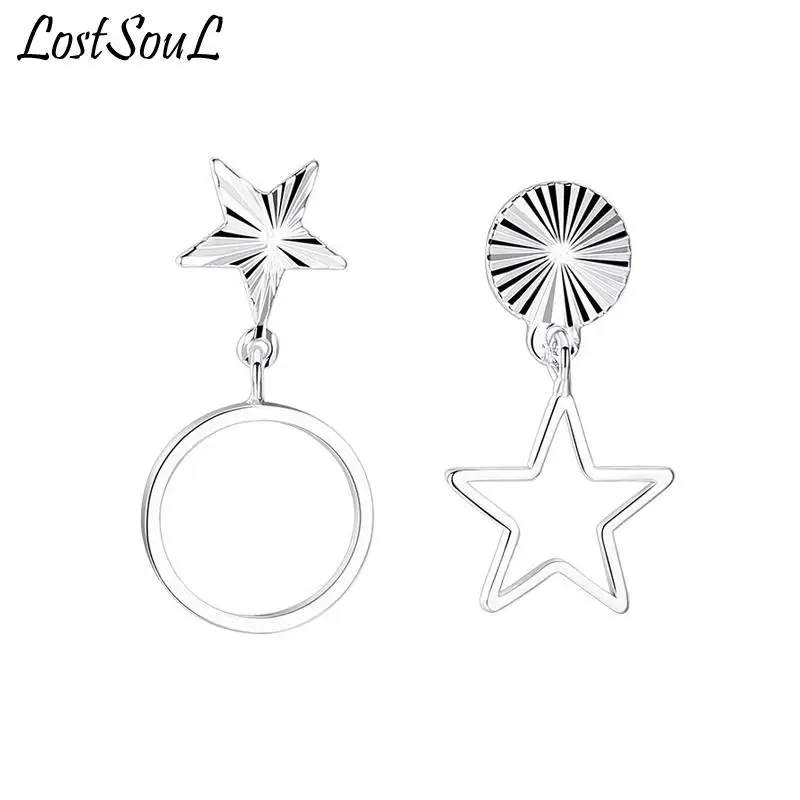 

Женские серьги из серебра 925 пробы, с пятиконечными звездами