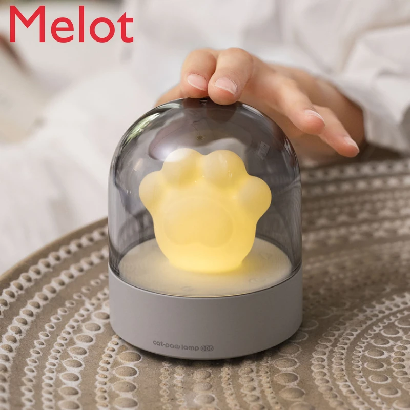 

Cat's Paw Music Little Night Lights Decorate USB Charging Little Night Lights Bedroom Cartoon LED Eye Protection with Sleeping