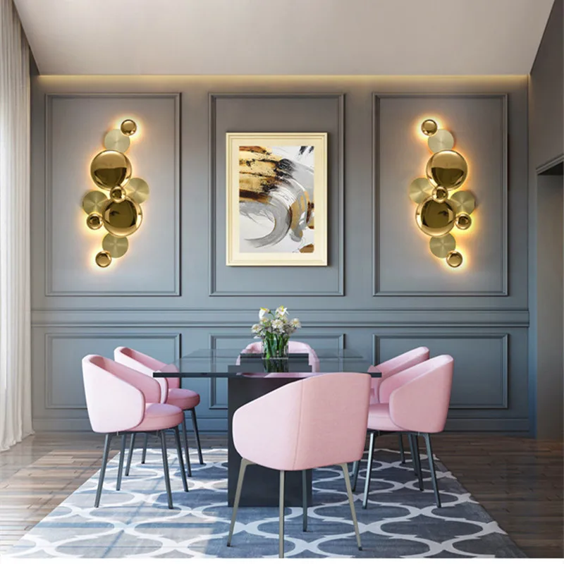 Modern Nordic Luxury Wall Sconce Copper Lustre Light Gold Lotus Leaf Loft Bedside Lamp Indoor for Decoration Lighting | Лампы и