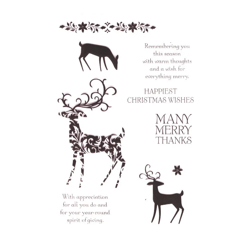 

2021 Newest Clear Stamp Soft Plastics Transparent Star Merry Christmas Seal DIY Scrapbooking Paper Silicone Moulds Album Decor