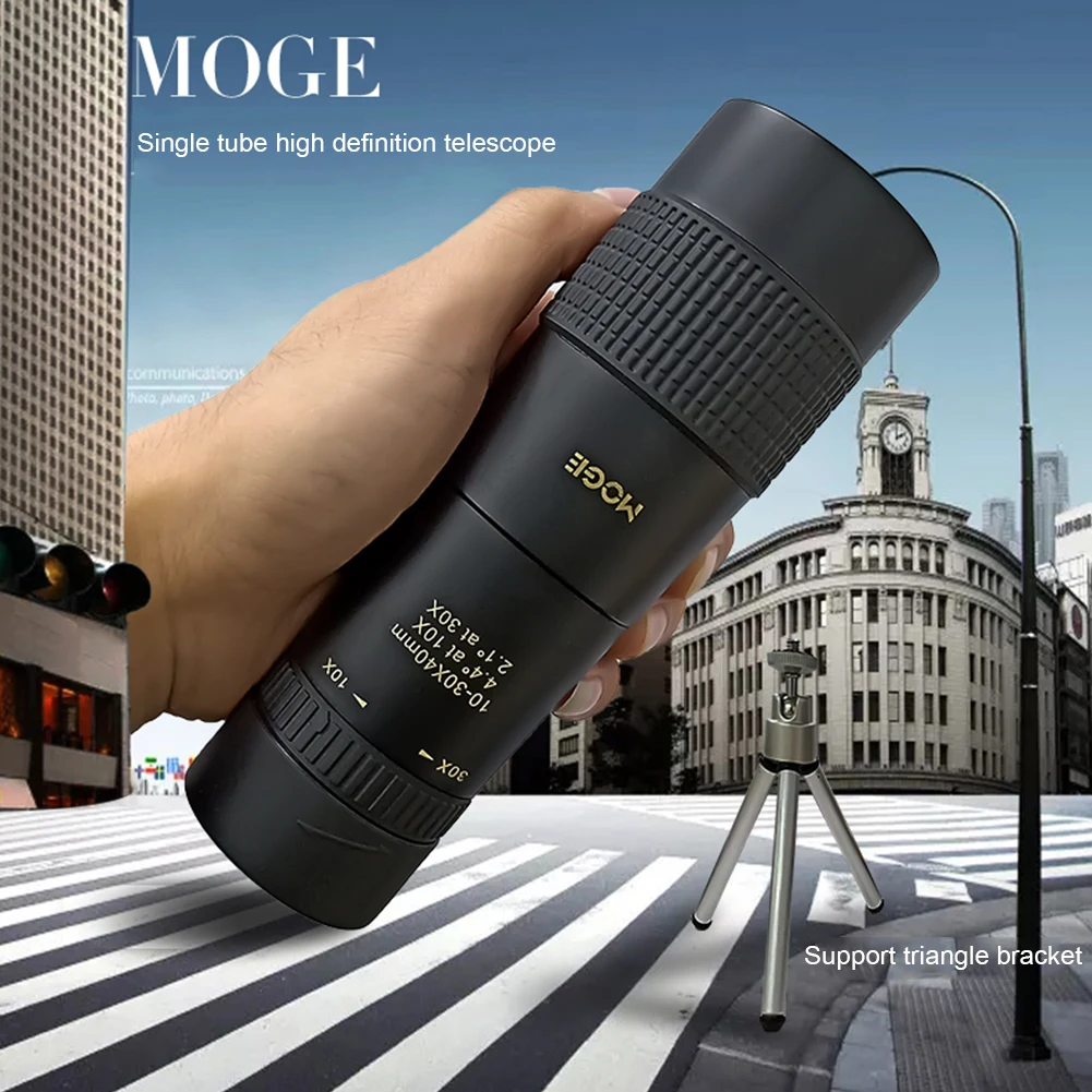 

Monocular Scope 10-30X40 HD Sets BAK4 Bird Watching Zoom Telescope Smartphone for Outdoor Sightseeing Accessories