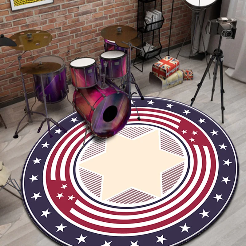 

Children's Mat for the Nursery Baby Play Mat Toys Storage Bag Kids Round Large Anti-Slip Cartoon Pentagram On the Floor Game Mat