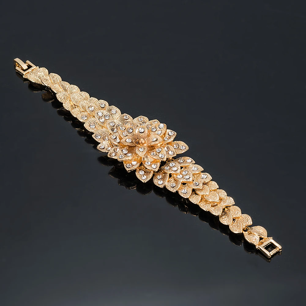 Ювелирный Набор для вечерние Ринок свадеб ювелирные изделия золотого цвета