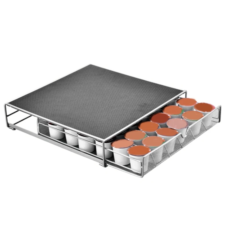 

Coffee Pod Holder Coffee Pods Drawer for 36 Capsule Coffee Capsule Holder Coffee Storage Pods Metal Coffee Pod Organizer